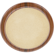 Round deep laminated tray with cork surface "Walnut" 36cm