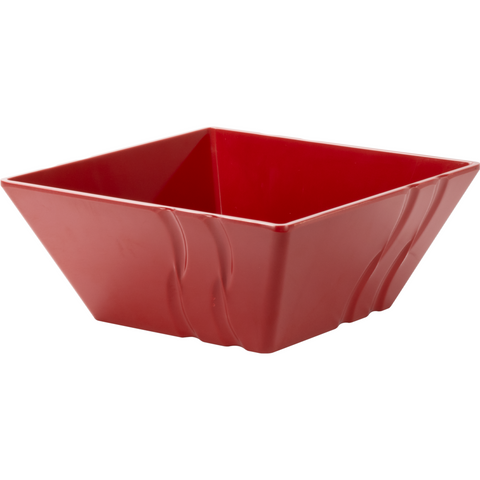 Square melamine bowl "Luxor" red 24cm 3 litres