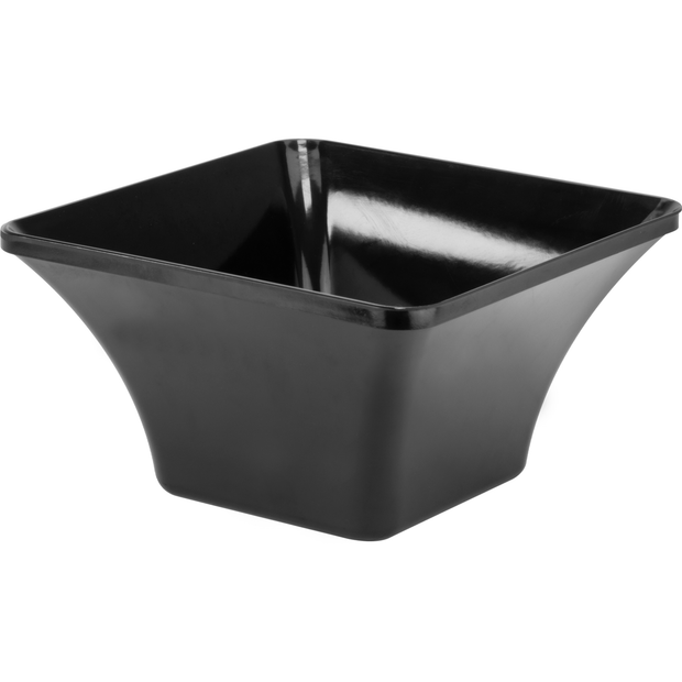 Square melamine bowl black 27x14.5cm