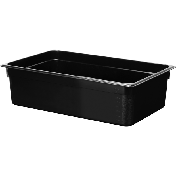 Polycarbonate gastronorm storage container GN 1/1 black 19.5 litres