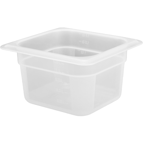Polypropylene gastronorm storage container GN 1/6 100mm 1.5 litres