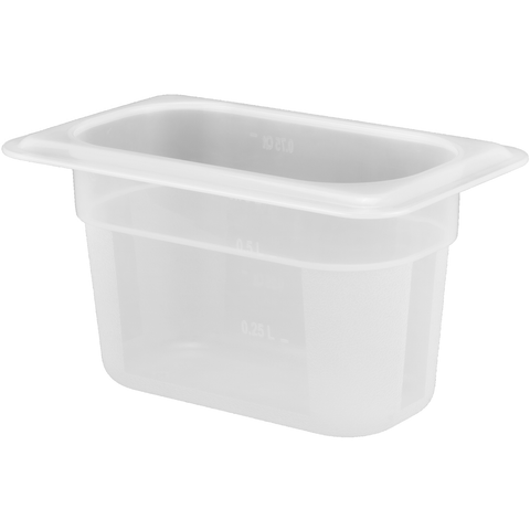 Polypropylene gastronorm storage container GN 1/9 100mm 850ml
