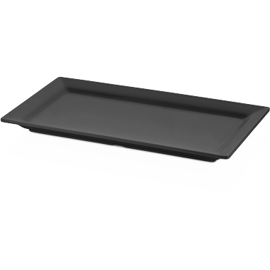 Rectangular melamine serving platter black GN 1/3 32.5cm