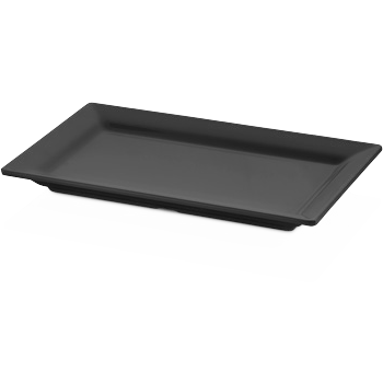 Rectangular melamine serving platter black GN 1/4 26.5cm