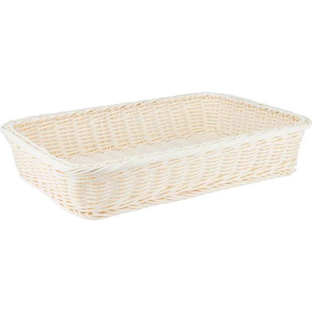 Rectangular waterproof bread basket natural 37cm