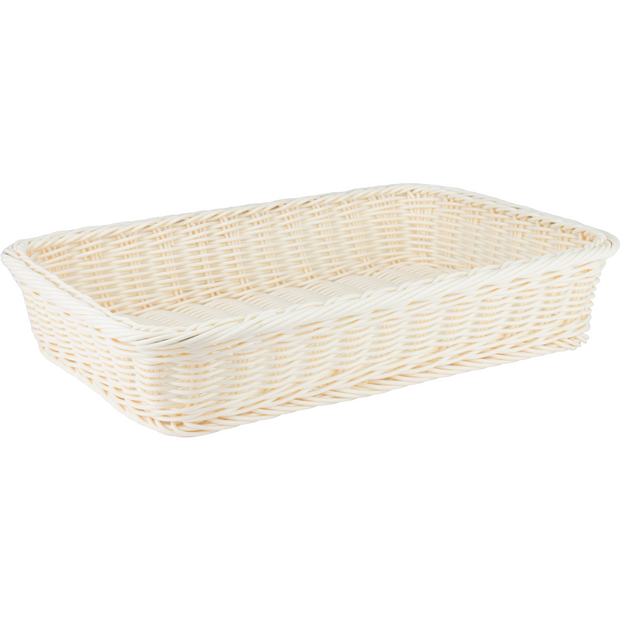 Rectangular waterproof bread basket natural 40cm