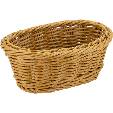 Waterproof oval basket for baguettes brown 20x13cm