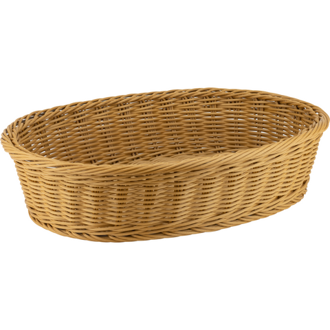 Oval waterproof bread basket brown 48cm