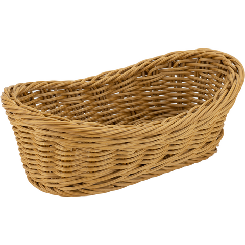 Oval waterproof bread basket brown 25cm