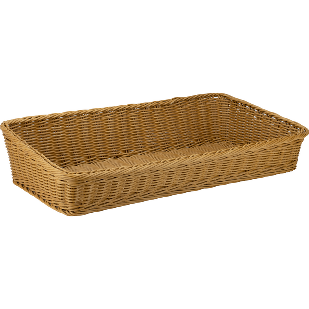 Rectangular waterproof bread basket brown 58cm