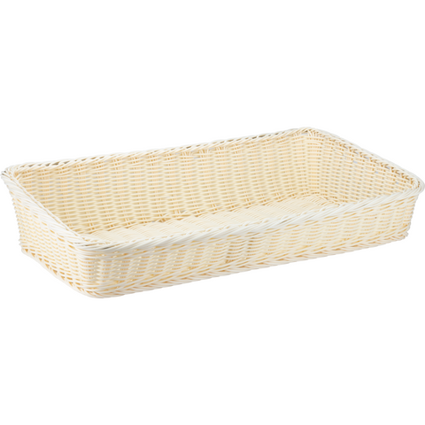 Rectangular waterproof bread basket natural 58x33cm