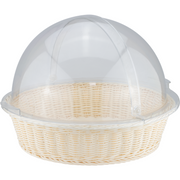 Round bread basket with roll top lid 40cm
