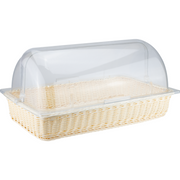 Rectangular waterproof bread basket with roll top lid 53cm