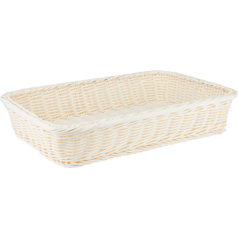 Rectangular waterproof bread basket natural 46x34cm