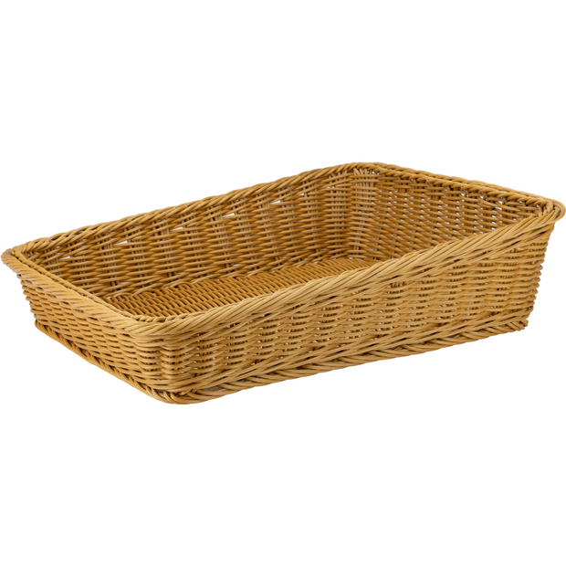 Rectangular waterproof bread basket brown 45x36cm