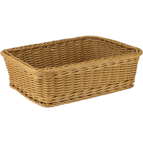 Rectangular waterproof bread basket brown 32.5x26.5cm