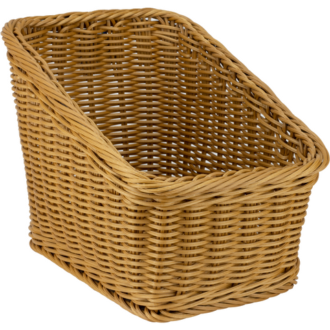 Rectangular waterproof basket for baguettes brown 25x17cm