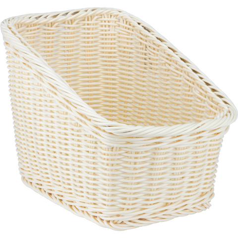 Rectangular waterproof basket for baguettes natural 25x17cm