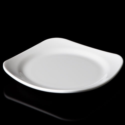 Square melamine plate 26.5cm white