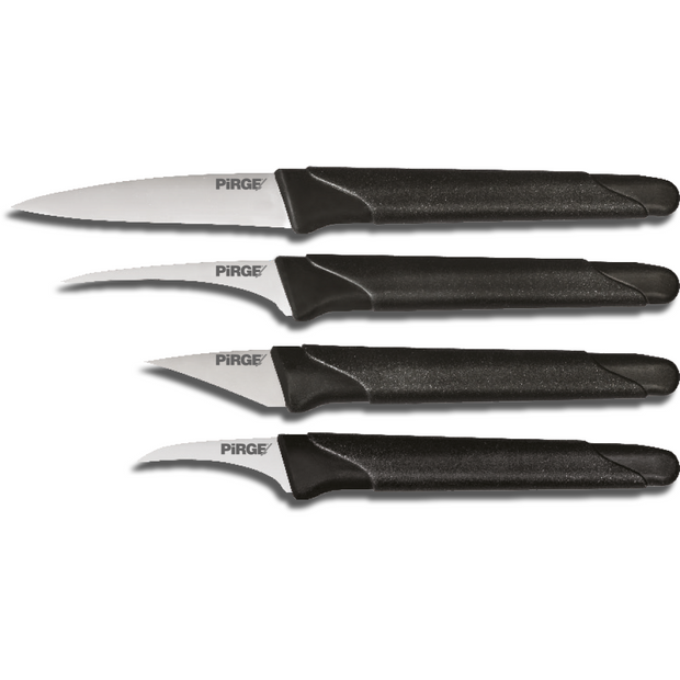 PIRGE-К-кт 4 piece carving knife set with black handle