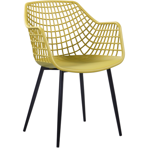 Chair "Tokyo" yellow/black 84cm