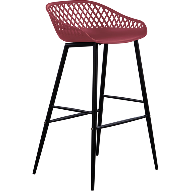 Bar chair "Tokyo" burgundy/black 95.5cm