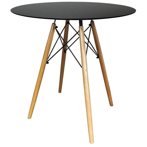 Round table "Oslo" black 80cm