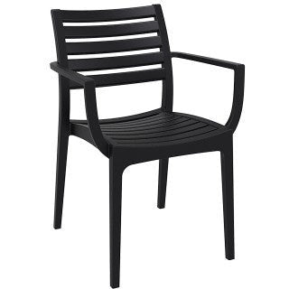 Chair with armrest "Artemis" black