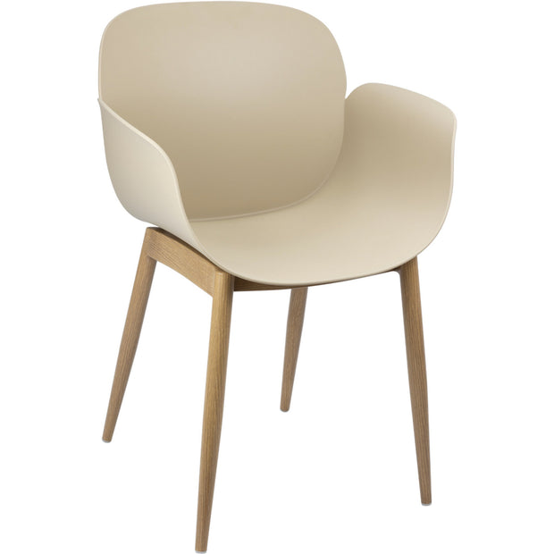 Chair cappuccino/wood 58x54.5cm