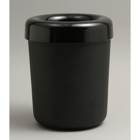 Round table bin black 13cm