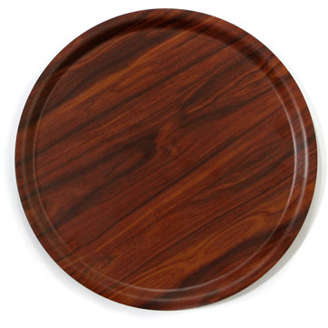 Round plastic serving tray "Wenge" 38cm