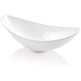 Melamine oval bowl white 30.5cm
