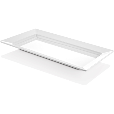 Melamine rectangular platter White 43cm