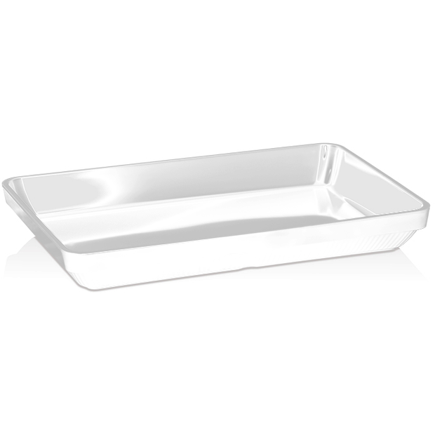 Melamine rectangular platter white 39.5cm
