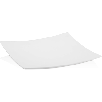 Melamine square platter white 42cm
