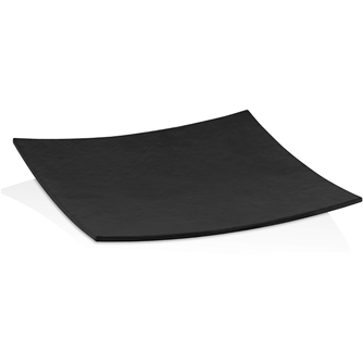 Melamine square platter black 42cm