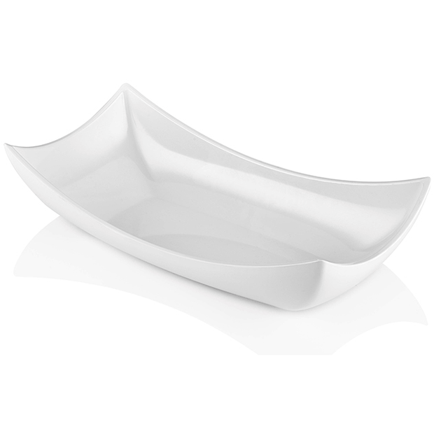 Melamine rectangular platter White 47cm