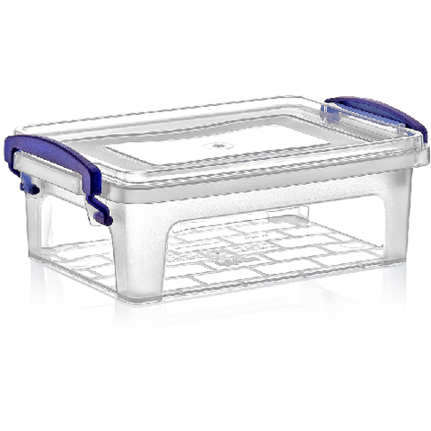 Rectangular food storage box with lid 1.25 litres