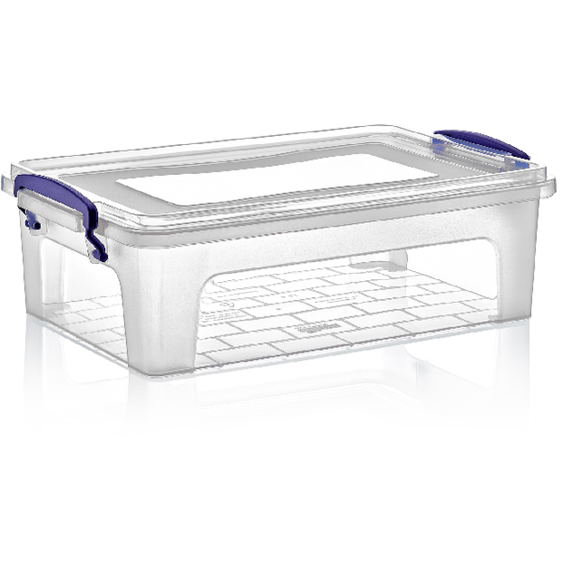 Rectangular food storage box with lid 6 litres