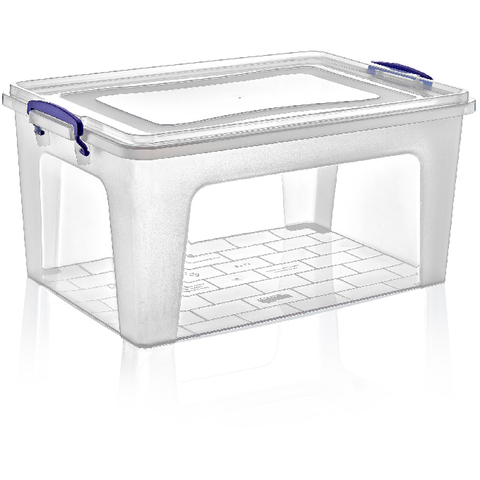 Rectangular storage box with lid 15 litres