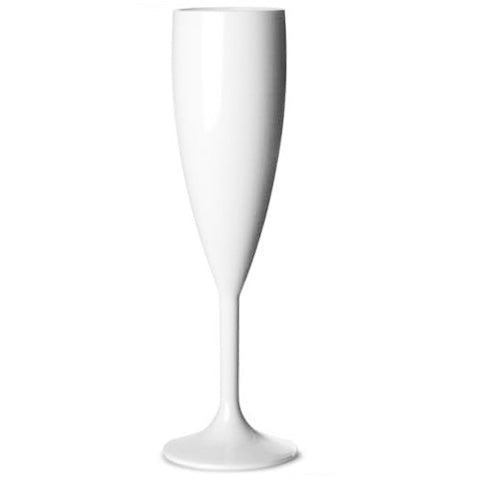 Polycarbonate champaign flute “Premium White” 180ml