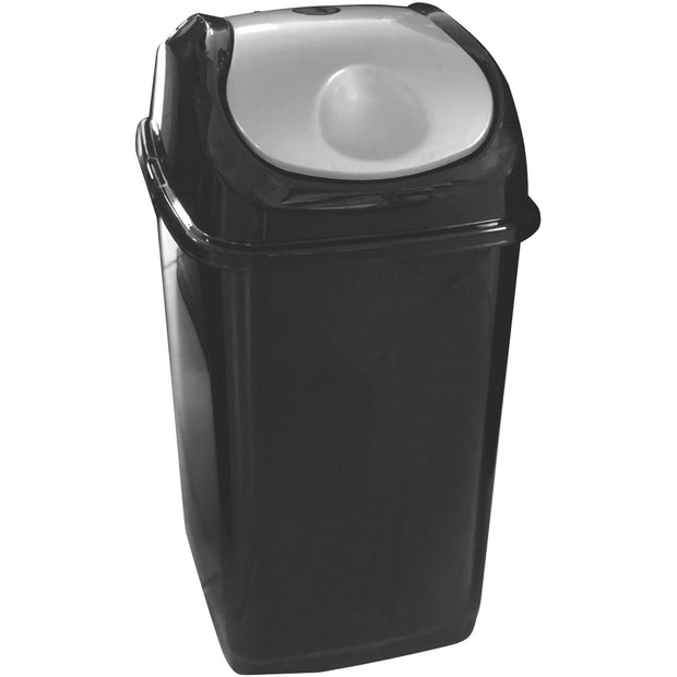 Trash can with swinging lid 18 litres
