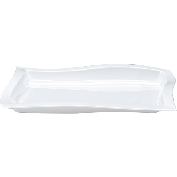 Melamine rectangular platter white 45cm