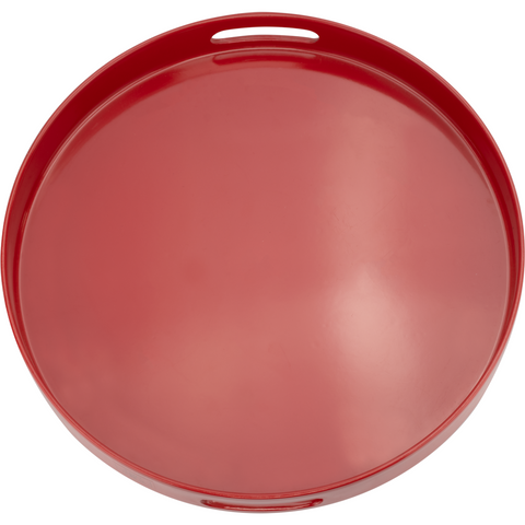Deep serving tray red 33cm