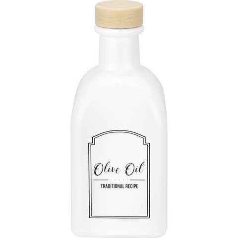 Olive oil bottle with cork lid "Mira" white 250ml