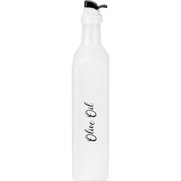 Olive oil bottle with pourer "Voca" white 250ml