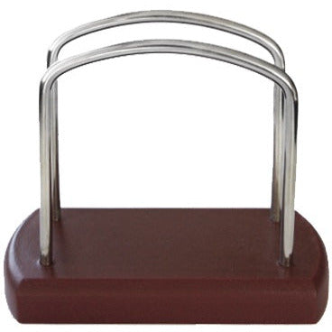 Napkin holder with wooden base 13.5x7cm