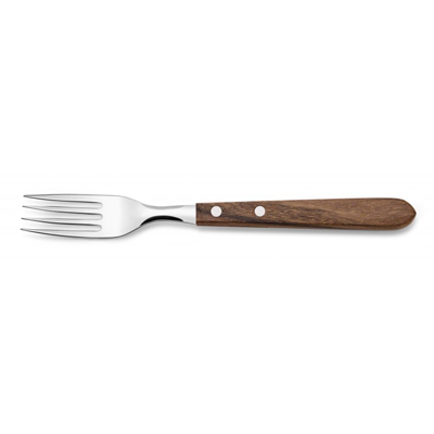 Table fork with wooden handle