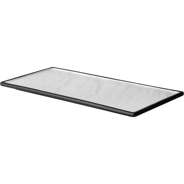 HORECANO Platters Long tray with black rim 30x14cm