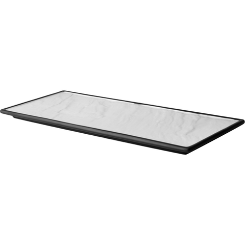 HORECANO Platters Long tray with black rim 36x15cm